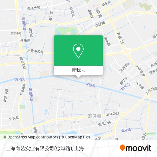 上海向艺实业有限公司(徐晔路)地图