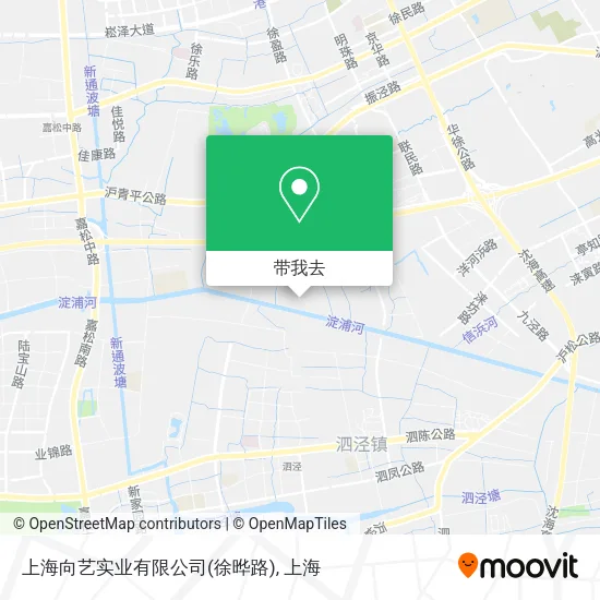 上海向艺实业有限公司(徐晔路)地图