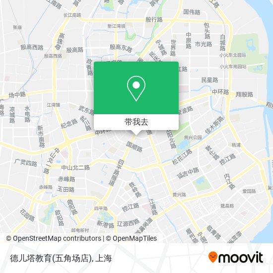 德儿塔教育(五角场店)地图