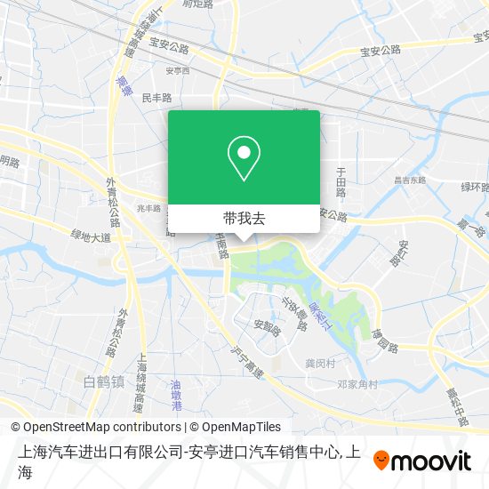 上海汽车进出口有限公司-安亭进口汽车销售中心地图