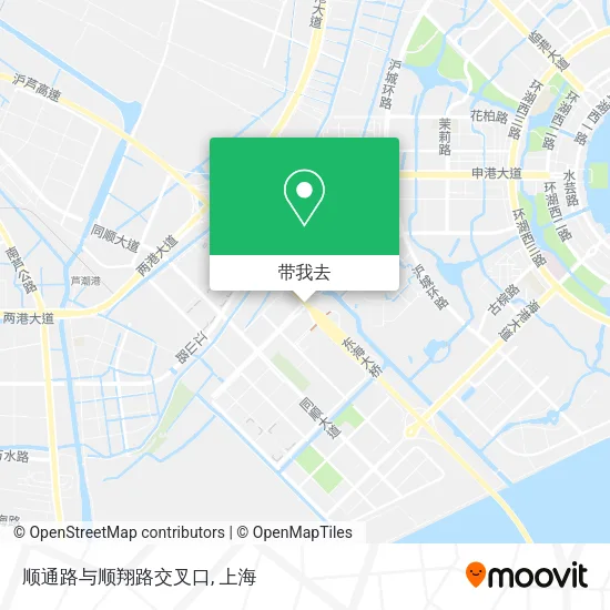 顺通路与顺翔路交叉口地图