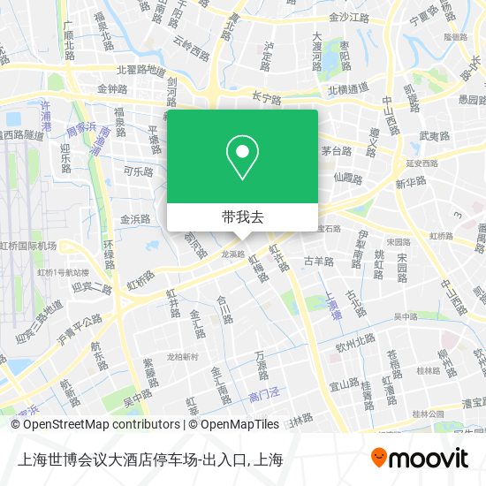 上海世博会议大酒店停车场-出入口地图