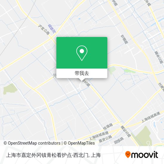 上海市嘉定外冈镇青松看护点-西北门地图