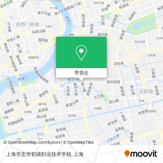 上海市忠华初级职业技术学校地图