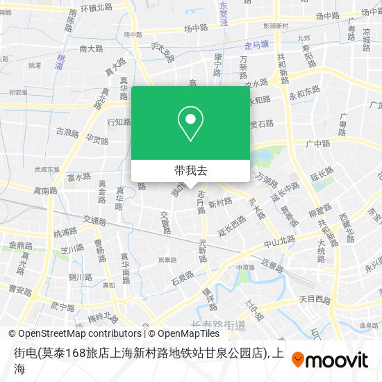 街电(莫泰168旅店上海新村路地铁站甘泉公园店)地图