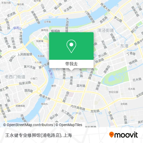 王永健专业修脚馆(浦电路店)地图