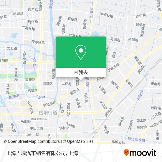 上海吉瑞汽车销售有限公司地图