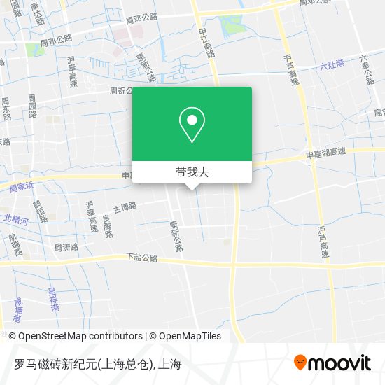 罗马磁砖新纪元(上海总仓)地图