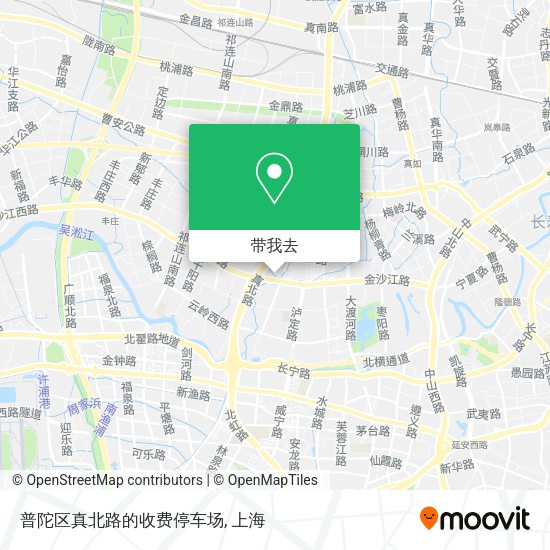 普陀区真北路的收费停车场地图