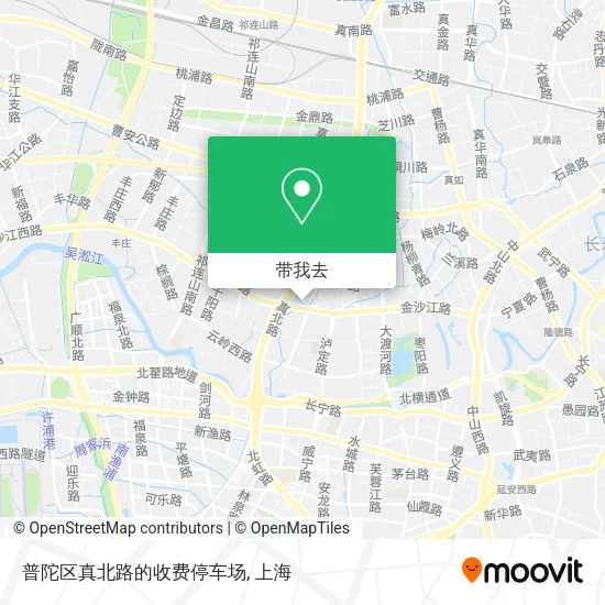 普陀区真北路的收费停车场地图