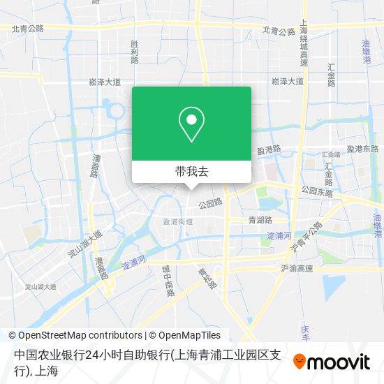 中国农业银行24小时自助银行(上海青浦工业园区支行)地图