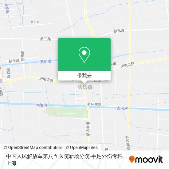中国人民解放军第八五医院新场分院-手足外伤专科地图