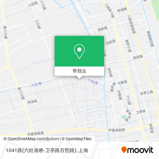 1041路(六灶港桥-卫亭路百熙路)地图