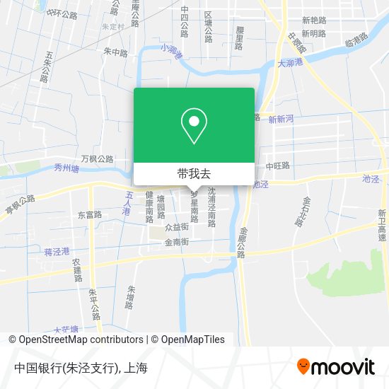中国银行(朱泾支行)地图