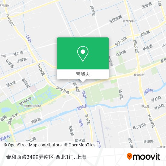 泰和西路3499弄南区-西北1门地图