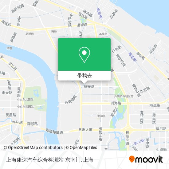 上海康达汽车综合检测站-东南门地图