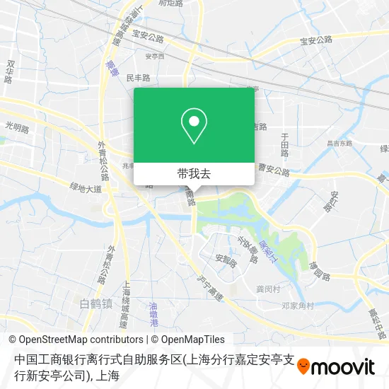 中国工商银行离行式自助服务区(上海分行嘉定安亭支行新安亭公司)地图
