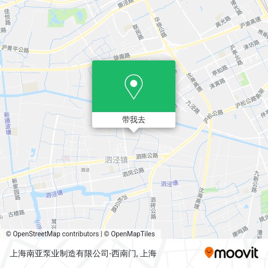 上海南亚泵业制造有限公司-西南门地图