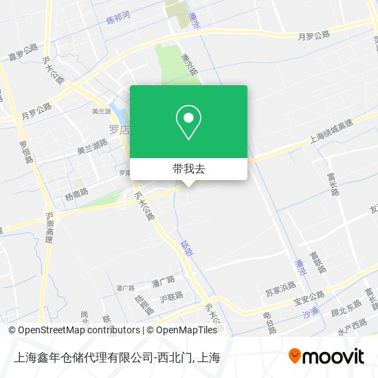 上海鑫年仓储代理有限公司-西北门地图