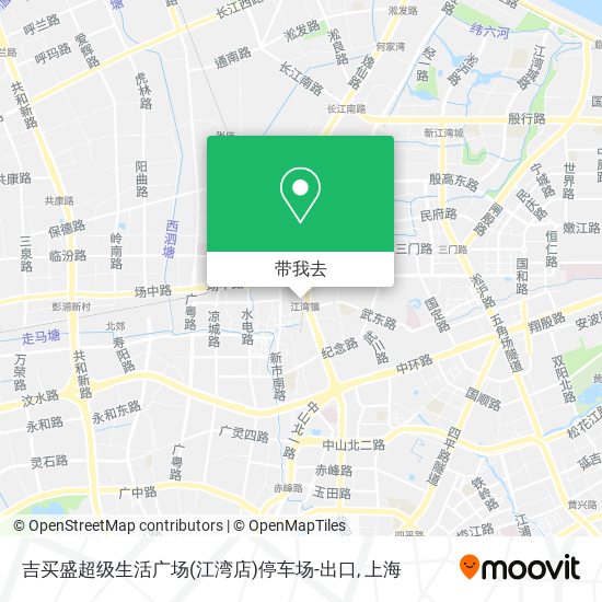 吉买盛超级生活广场(江湾店)停车场-出口地图