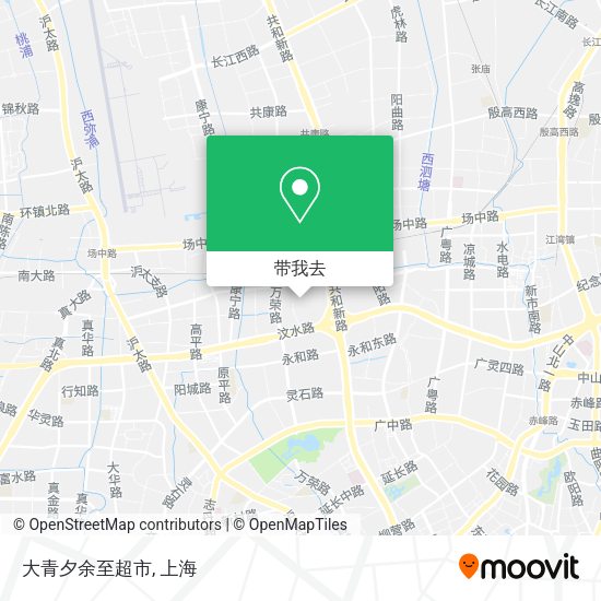 大青夕余至超市地图