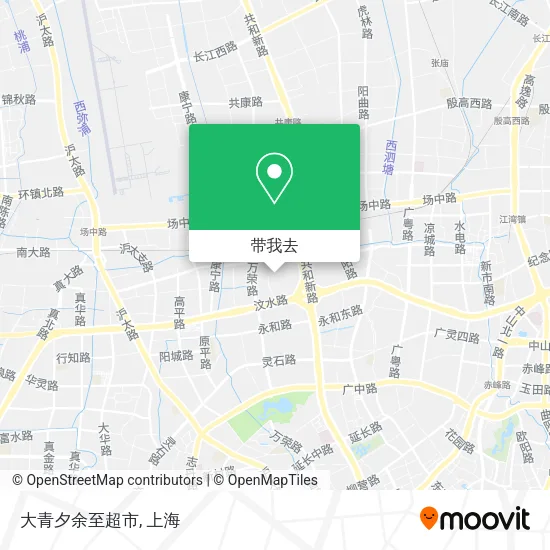 大青夕余至超市地图