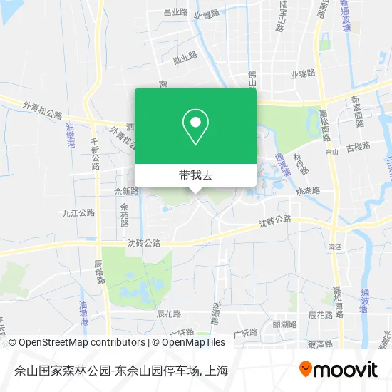 佘山国家森林公园-东佘山园停车场地图