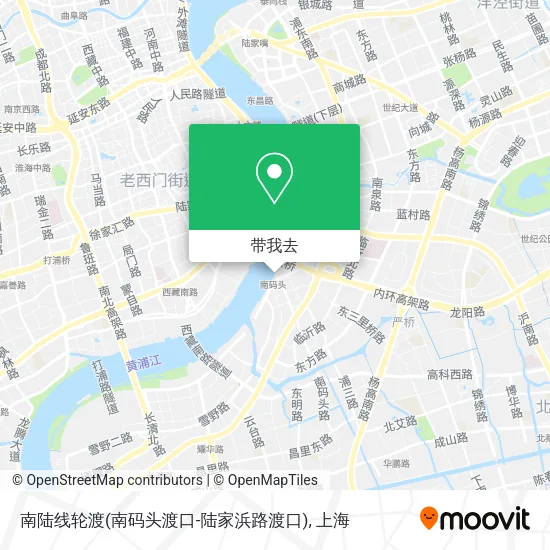 南陆线轮渡(南码头渡口-陆家浜路渡口)地图
