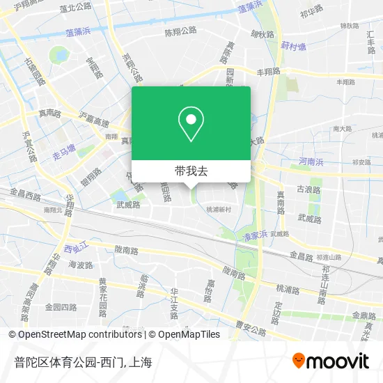 普陀区体育公园-西门地图
