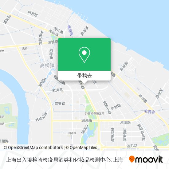 上海出入境检验检疫局酒类和化妆品检测中心地图