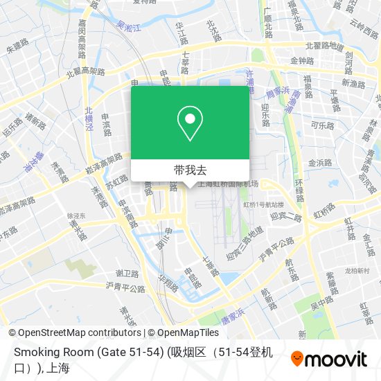 Smoking Room (Gate 51-54) (吸烟区（51-54登机口）)地图