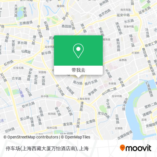 停车场(上海西藏大厦万怡酒店南)地图