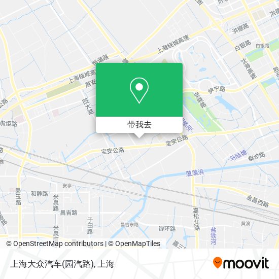 上海大众汽车(园汽路)地图