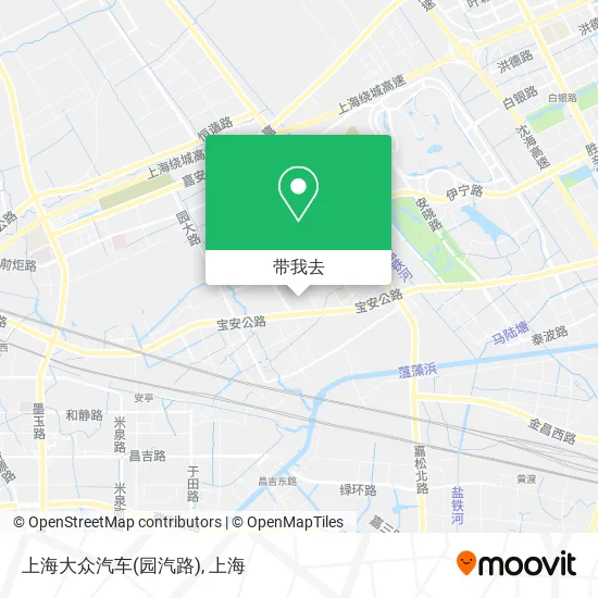 上海大众汽车(园汽路)地图
