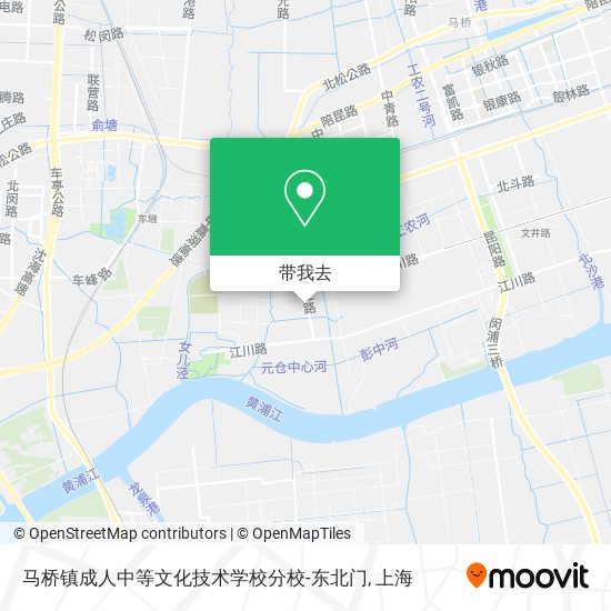 马桥镇成人中等文化技术学校分校-东北门地图