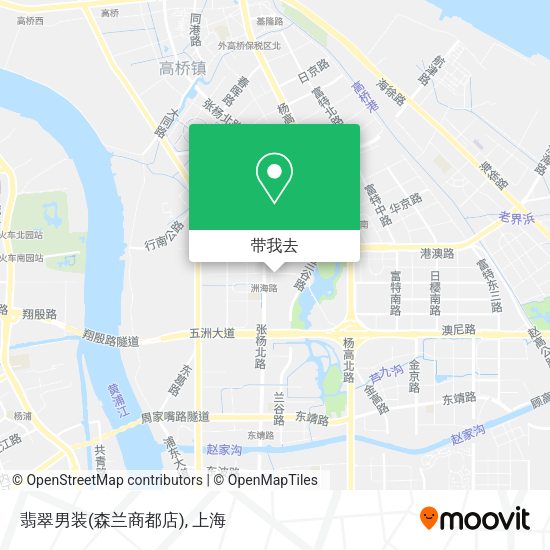 翡翠男装(森兰商都店)地图