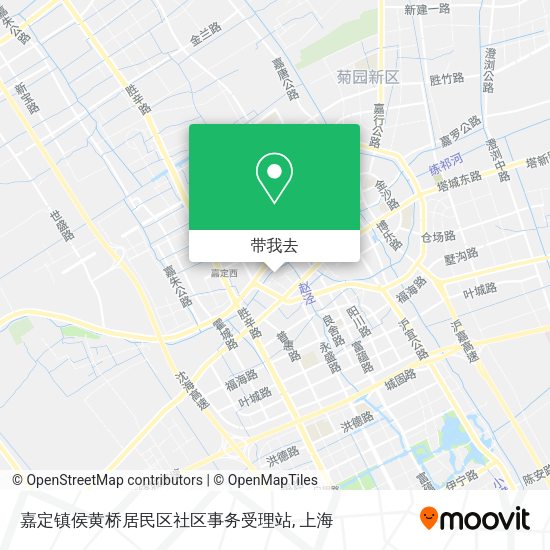 嘉定镇侯黄桥居民区社区事务受理站地图