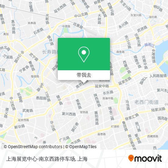 上海展览中心-南京西路停车场地图