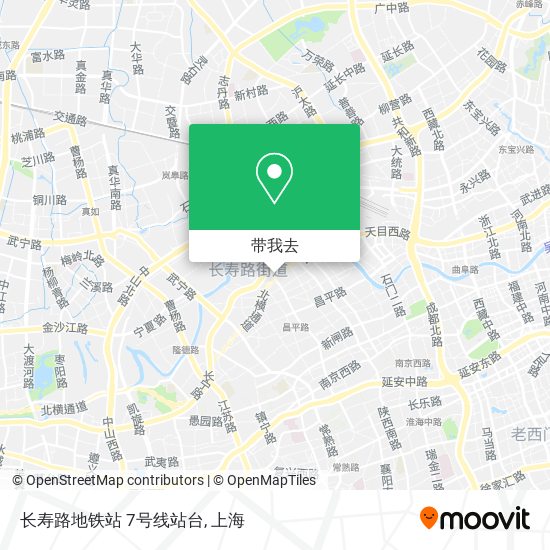 长寿路地铁站 7号线站台地图