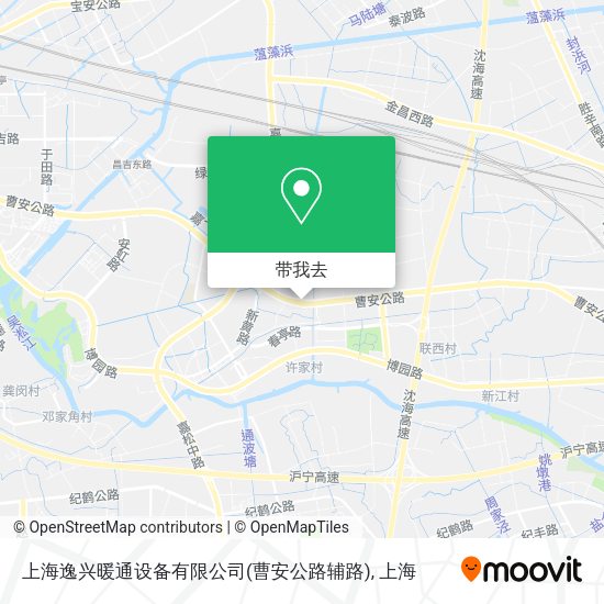 上海逸兴暖通设备有限公司(曹安公路辅路)地图