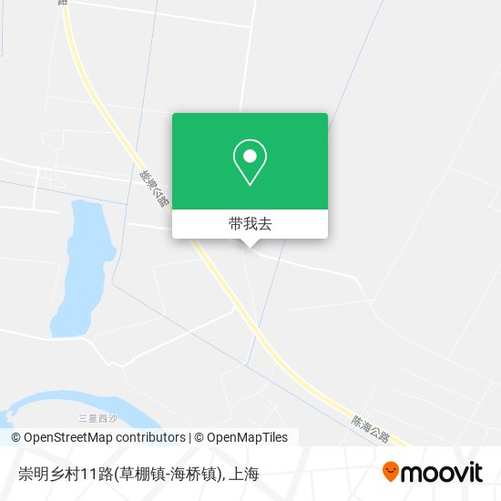 崇明乡村11路(草棚镇-海桥镇)地图