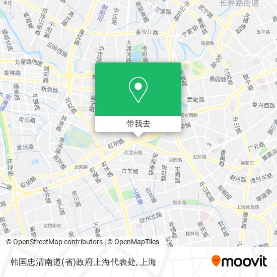 韩国忠清南道(省)政府上海代表处地图