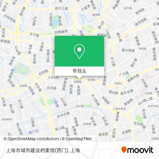 上海市城市建设档案馆(西门)地图