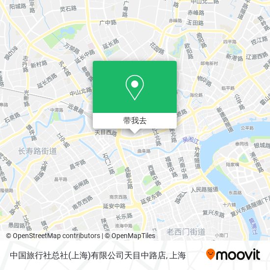 中国旅行社总社(上海)有限公司天目中路店地图