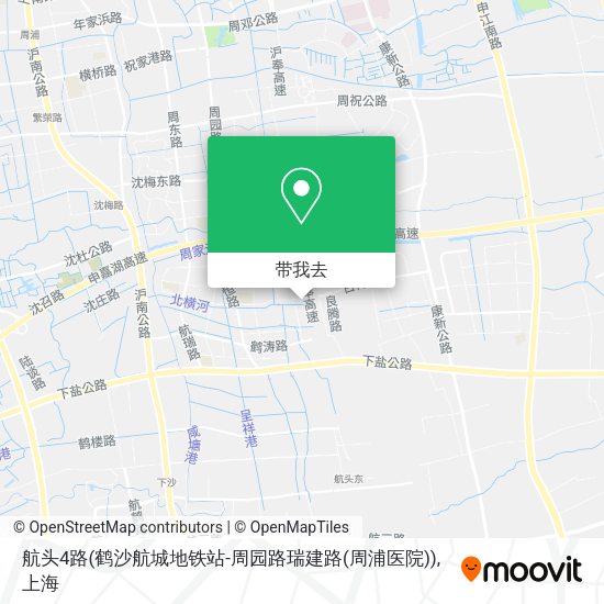 航头4路(鹤沙航城地铁站-周园路瑞建路(周浦医院))地图