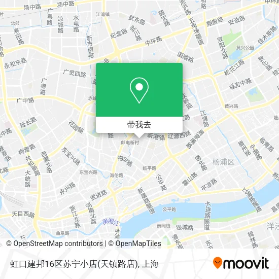虹口建邦16区苏宁小店(天镇路店)地图