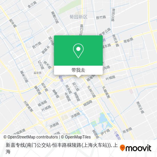 新嘉专线(南门公交站-恒丰路秣陵路(上海火车站))地图