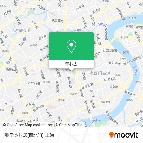 张学良故居(西北门)地图