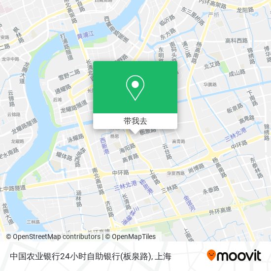 中国农业银行24小时自助银行(板泉路)地图