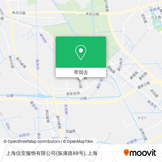 上海信安服饰有限公司(振康路88号)地图